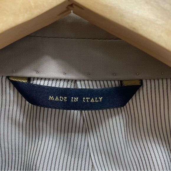 Brooks Brothers 1818 Fitzgerald 100% Wool Beige Suit Coat Blazer Size 43R W37 - Picture 15 of 16